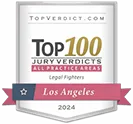 Top 100 Jury Verdicts All Practice Areas Legal Fighters Los Angeles 2024 Badge